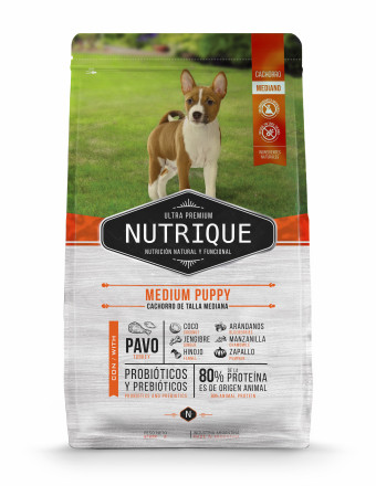 Vitalcan Nutrique Dog Puppy сухой корм для щенков средних пород с индейкой - 1 кг
