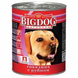 Зоогурман Big Dog влажный корм для взрослых собак средних и крупных пород, с говядиной и рубцом - 850 г x 9 шт