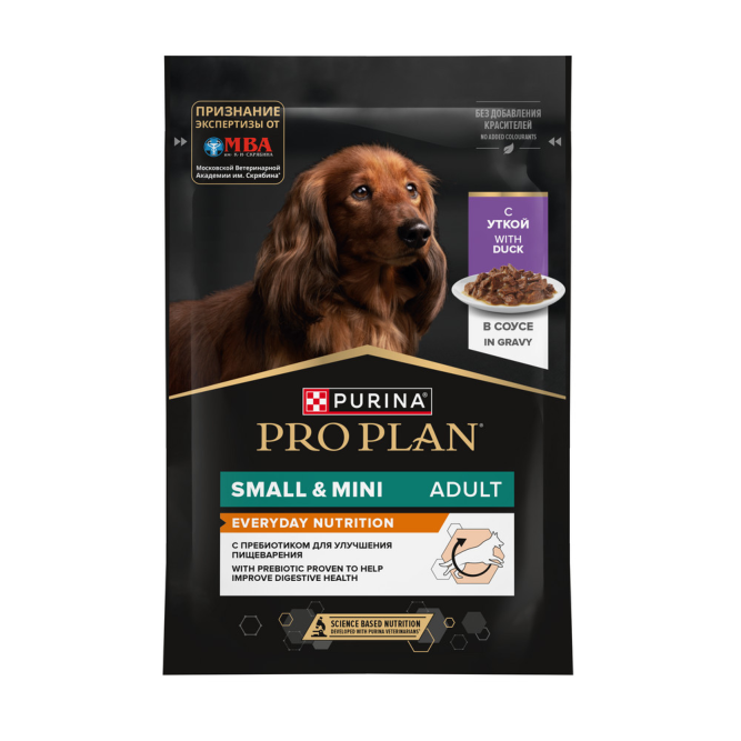 Pro Plan Adult Everyday Nutrition влажный корм для взрослых собак мелких и карликовых пород, с уткой в соусе - 85 г x 26 шт
