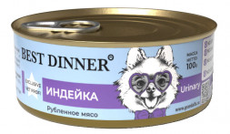 Best Dinner Exclusive Vet Profi Urinary Индейка консервы для собак - 100 г х 24 шт