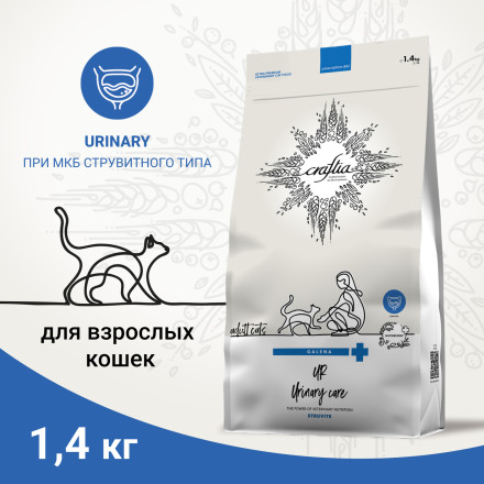 Craftia Galena Cat Urinary Care сухой диетический корм для взрослых кошек для растворения струвитных камней - 4,5 кг