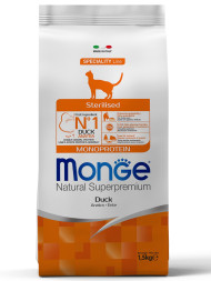 Monge Cat Monoprotein Sterilised сухой корм для стерилизованных кошек с уткой 1,5 кг