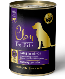 Консервы Clan De File для собак с ягненком - 340 г 12 шт