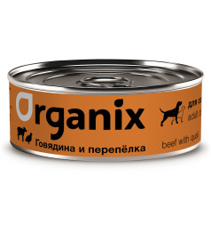 Organix консервы для собак с говядиной и перепелкой - 100 г х 45 шт
