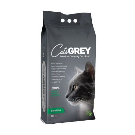 Cat&#039;s Grey Sensitive комкующийся наполнитель без ароматизатора - 10 кг