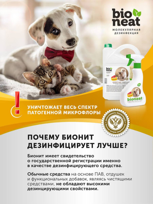 Bioneat Забота и Уход средство для дезинфекции и устранения запахов - 5 л
