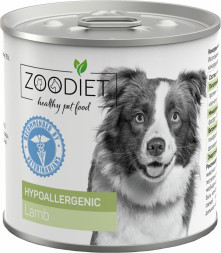 Zoodiet Hypoallergenic Lamb влажный корм для взрослых собак, склонных к аллергии, с ягненком, в консервах - 240 г х 12 шт
