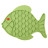 Mr.Kranch лизательный коврик Рыбка для медленного поедания, силиконовый, 24,5х19 см зеленый