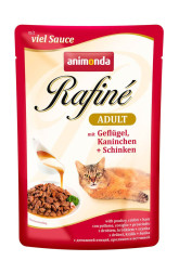 Animonda Rafine Soupe Adult влажный корм для взрослых кошек с домашней птицей, кроликом и ветчиной - 100 г (24 шт в уп)
