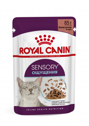 Royal Canin Sensory &quot;Ощущения&quot; паучи для взрослых кошек, мелкие кусочки в соусе - 85 гр х 12 шт