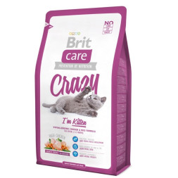 Сухой корм Brit care cat crazy kitten для котят, беременных и кормящих кошек с курицей и рисом