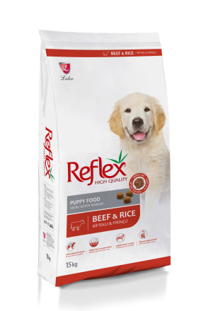 Reflex Puppy Food Beef and Rice сухой корм для щенков, с говядиной и рисом - 15 кг