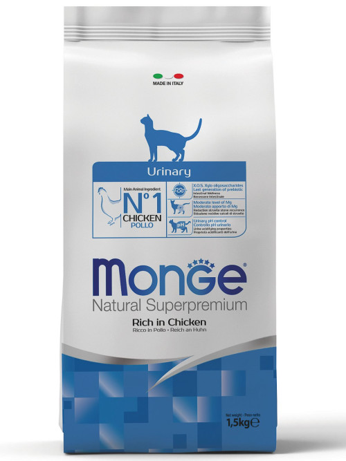 Monge Cat Urinary сухой корм для взрослых кошек для профилактики МКБ 1,5 кг