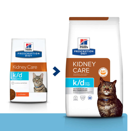 Hills Prescription Diet k/d Early Stage диетический сухой корм для взрослых кошек при лечении заболеваний почек на ранней стадии - 1,5 кг
