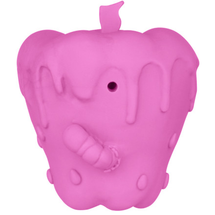 Mr.Kranch игрушка для собак Яблоко с пищалкой и ароматом бекона, розовое, 10 см