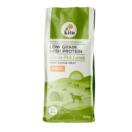 Kito Adult Dog Food Grass-Fed Lamb сухой корм для взрослых собак, с ягненком свободного выпаса - 15 кг