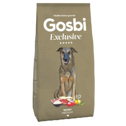 Gosbi Exclusive сухой корм для пожилых собак средних пород с курицей - 12 кг