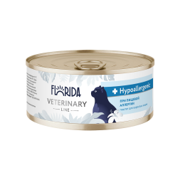 Florida Veterinary Hypoallergenic влажный диетический корм для взрослых кошек при пищевой аллергии, в консервах - 100 г х 12 шт
