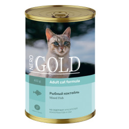 Nero Gold консервы для кошек с рыбой, кусочки в желе - 415 г х 12 шт
