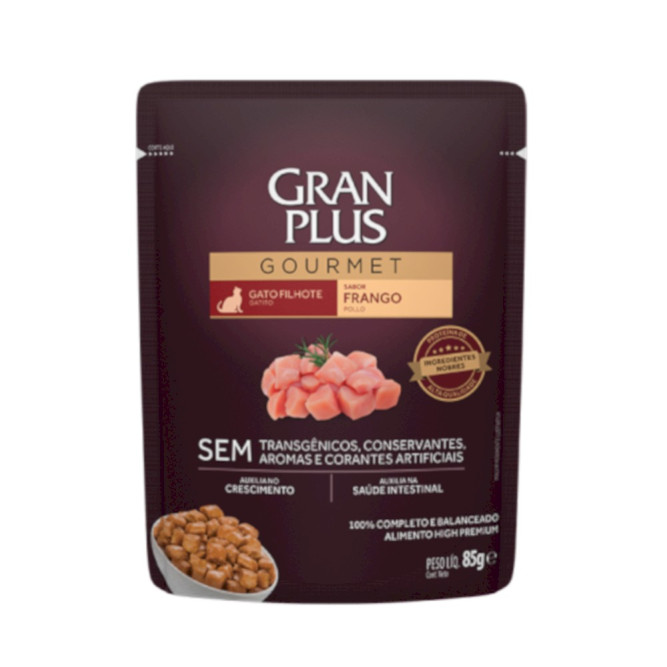 Granplus Gourmet Kitten паучи для котят с курицей - 85 г x 18 шт