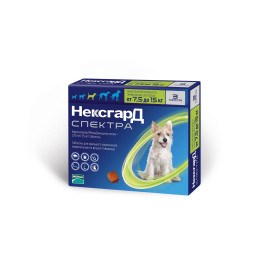 НексгарД Спектра M жевательная таблетка от клещей, гельминтов и блох для собак весом от 7,5 до 15 кг