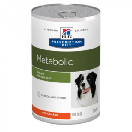 Hills Prescription Diet Metabolic Weight Management влажный диетический корм для собак для достижения и поддержания оптимального веса с курицей - 370 г