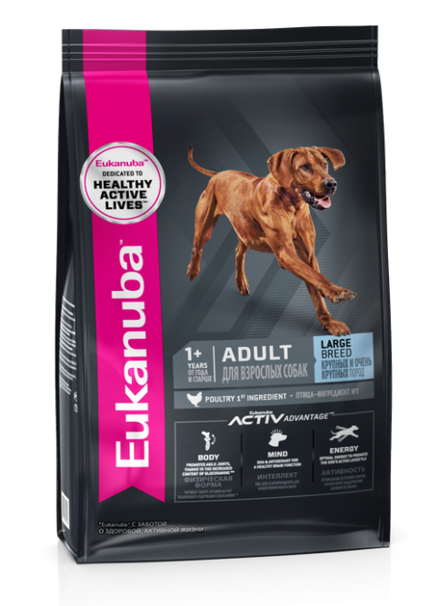 Сухой корм Eukanuba Adult Large Breed для собак крупных пород с курицей - 3 кг