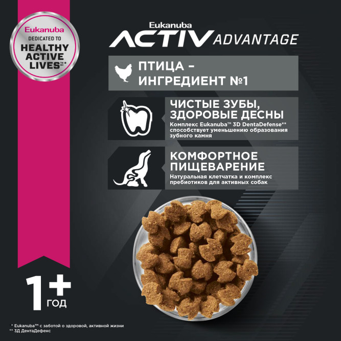 Сухой корм Eukanuba Adult Large Breed для собак крупных пород с курицей - 3 кг