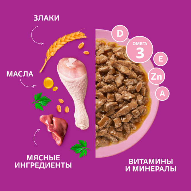 Whiskas влажный корм для котят от 1 до 12 месяцев, рагу с курицей, в паучах - 75 г х 28 шт