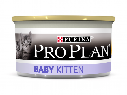 Purina Pro Plan Baby Kitten консервы для котят с курицей мусс - 85 г х 24 шт
