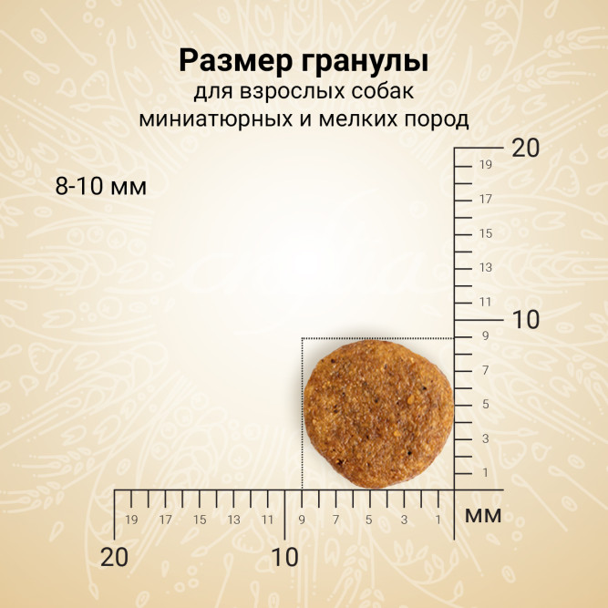 Craftia Natura сухой корм для взрослых собак миниатюрных и мелких пород с курицей и индейкой - 640 г