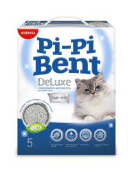 Pi-Pi Bent DeLuxe Magic White наполнитель комкующийся бентонитовый для туалета кошек - 5 л