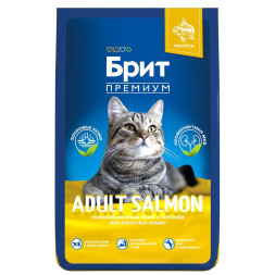Брит Премиум Cat Adult сухой корм для взрослых кошек с лососем - 8 кг