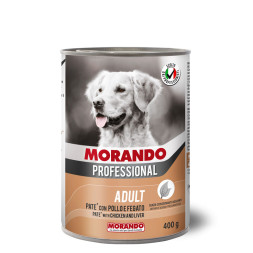 Morando Professional консервированный корм для собак паштет с курицей и печенью, в консервах - 400 г х 24 шт