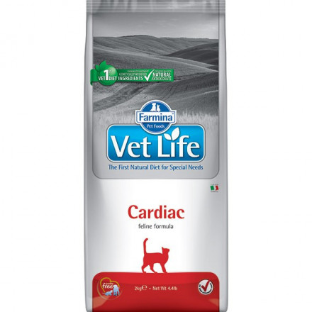 Farmina Vet Life Cat Cardiac сухой корм для взрослых кошек при сердечно-сосудистых заболеваниях - 2 кг