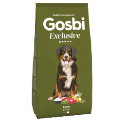 Gosbi Exclusive сухой корм для взрослых собак крупных пород с ягненком - 12 кг