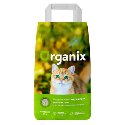 Organix комкующийся глиняный наполнитель для кошачьего туалета, с ароматом свежескошенной травы - 16 кг
