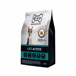 Gina Cat Active сухой корм для взрослых активных и выставочных кошек с цыпленком - 1 кг
