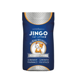Jingo наполнитель для кошачьего туалета, с активированным углем - 20 л (17,2 кг)