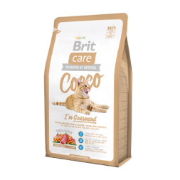 Сухой корм Brit Care Cat Cocco Gourmand для кошек-гурманов с уткой и лососем - 2 кг