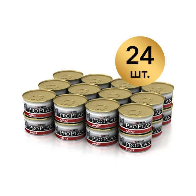 Purina Pro Plan Cat Adult консервы для взрослых кошек с курицей - 85 г х 24 шт