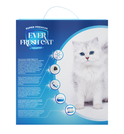 Ever Fresh Cat комкующийся наполнитель UNSCENTED SUPER STRONG CLUMPING - 6 л