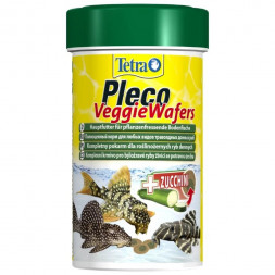 TetraPleco Veggie Wafers корм-пластинки с добавлением цуккини для донных рыб 100 мл
