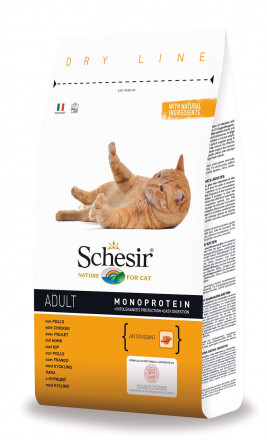 Schesir Cat Adult Сhicken сухой корм для взрослых кошек с курицей - 10 кг