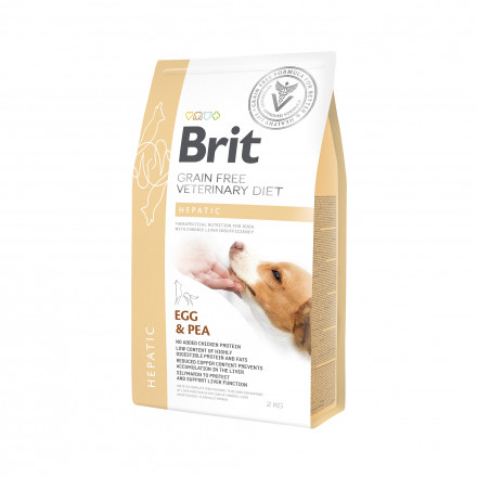 Brit VDD Hepatic сухой беззерновой корм для собак при печеночной недостаточности с яйцом, картофелем и горохом - 2 кг