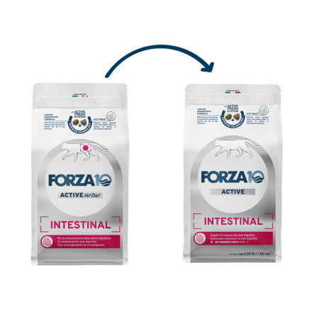 Forza10 Active Cat Intestinal сухой корм для взрослых кошек при проблемах пищеварения с рыбой - 1,5 кг