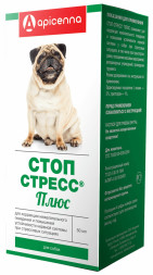 Apicenna Стоп-стресс Плюс суспензия успокоительная для собак - 50 мл