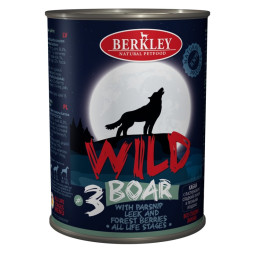 Berkley Adult Dog Wild №3 влажный корм для взрослых собак с мясом кабана, пастернаком, сладким луком и лесными ягодами - 400 г