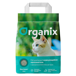 Organix комкующийся глиняный наполнитель для кошачьего туалета, с ароматом Атлантический Бриз - 4 кг