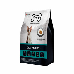Gina Cat Active сухой корм для взрослых активных и выставочных кошек с цыпленком - 3 кг